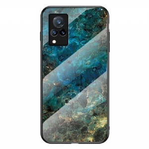 Etui do Vivo V21 5G Classic Ocean Marble Szkło Powrót