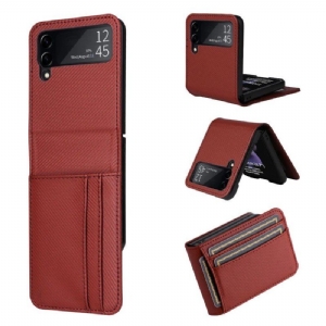 Case do Samsung Galaxy Z Flip 4 Etui Folio Etui Na Karty Retro Z Efektem Skóry