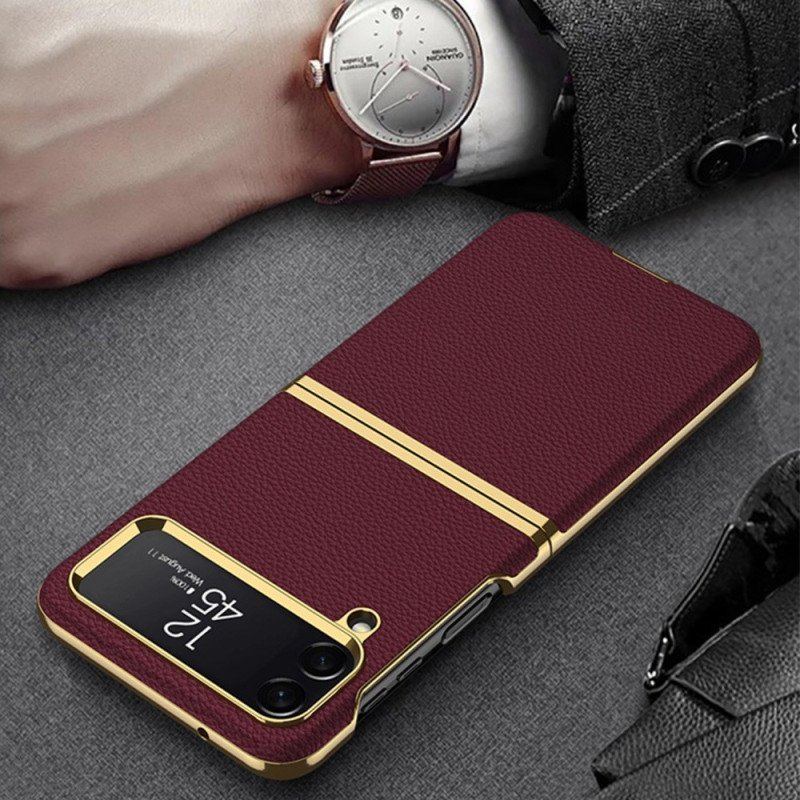 Etui do Samsung Galaxy Z Flip 4 Etui Folio Efekt Skóry Gkk Litchi