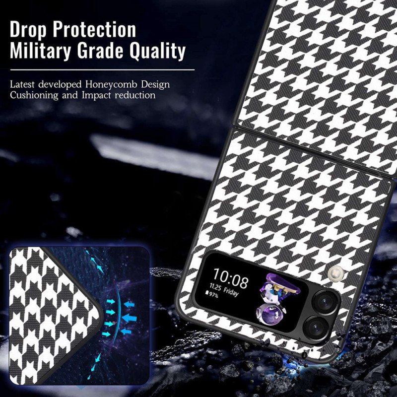 Etui do Samsung Galaxy Z Flip 4 Etui Folio Houndstooth