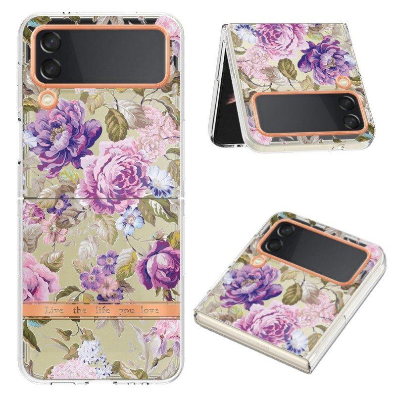 Etui do Samsung Galaxy Z Flip 4 Etui Folio Kwiatowy