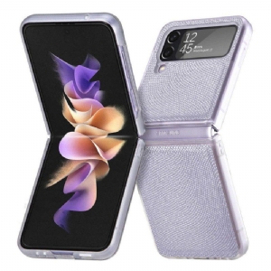 Etui do Samsung Galaxy Z Flip 4 Etui Folio Styl Węża Na Przezroczystym Silikonie