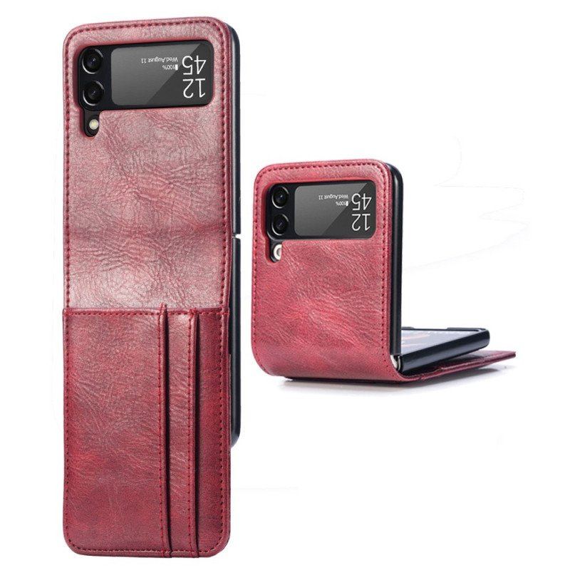 Etui do Samsung Galaxy Z Flip 4 Etui Folio Stylowe Skórzane Etui Na Karty