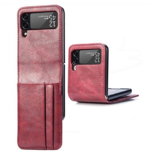 Etui do Samsung Galaxy Z Flip 4 Etui Folio Stylowe Skórzane Etui Na Karty