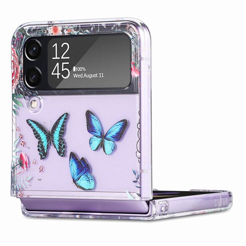 Etui do Samsung Galaxy Z Flip 4 Etui Folio Wiele Motyli