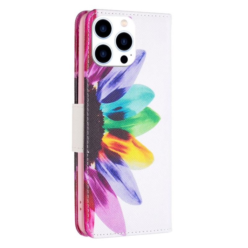 Etui Folio iPhone 16 Pro Max Akwarela Kwiat