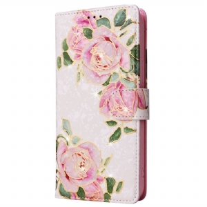 Etui Folio iPhone 16 Pro Max Blokowanie Rfid Floralies