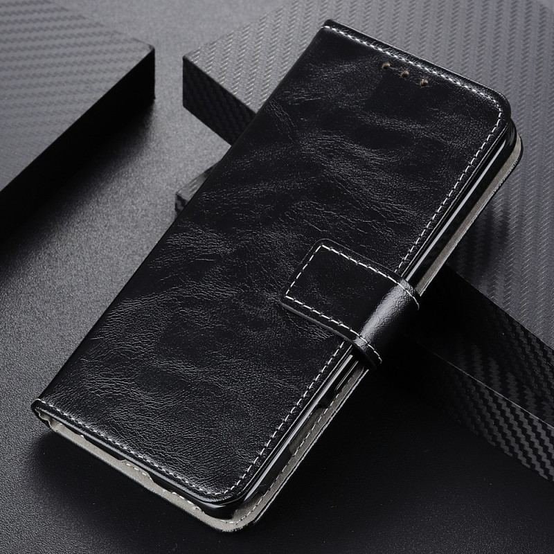 Etui Folio iPhone 16 Pro Max Błyszcząca Imitacja Skóry