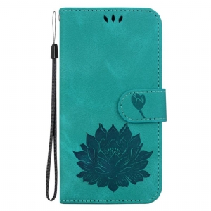 Etui Folio iPhone 16 Pro Max Kwiat Lotosu Etui Ochronne