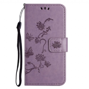 Etui Folio iPhone 16 Pro Max Motyle I Kwiaty