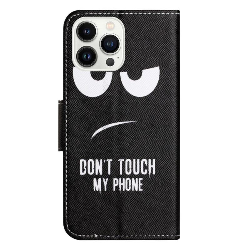 Etui Folio iPhone 16 Pro Max Nie Dotykaj Mojego Telefonu