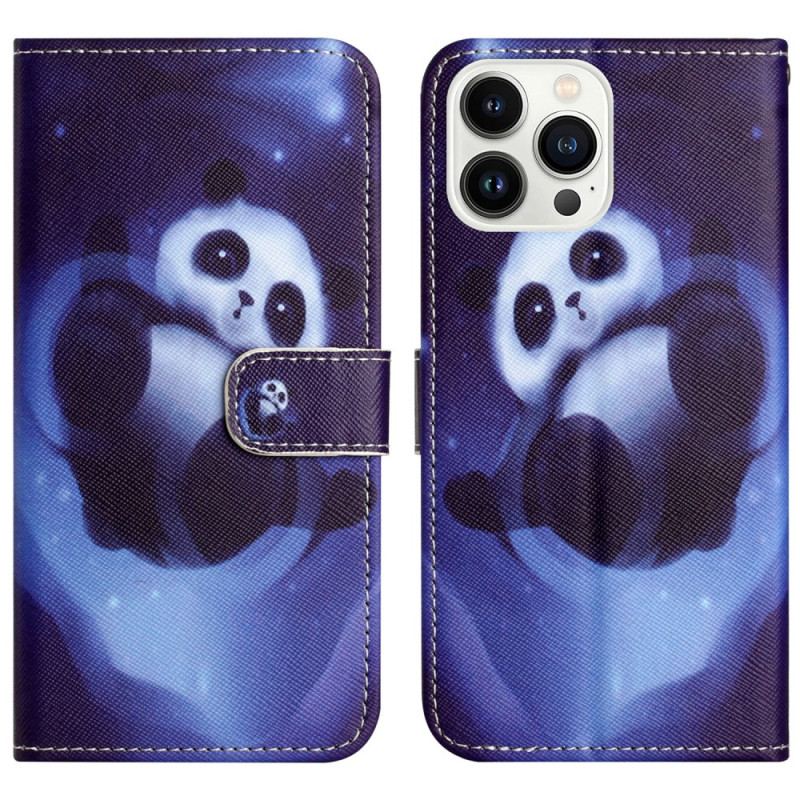 Etui Folio iPhone 16 Pro Max Pasek Kosmicznej Pandy