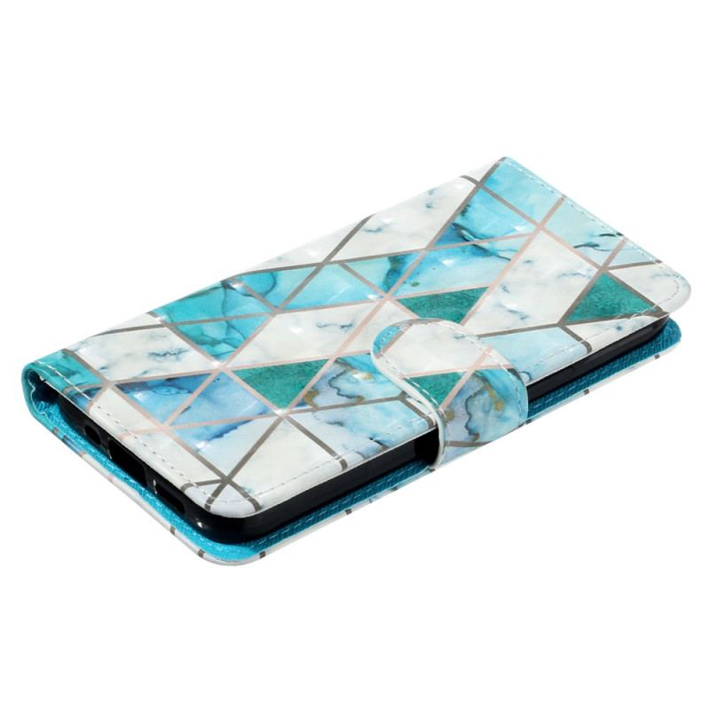 Etui Folio iPhone 16 Pro Max Zielony Marmur Z Paskiem