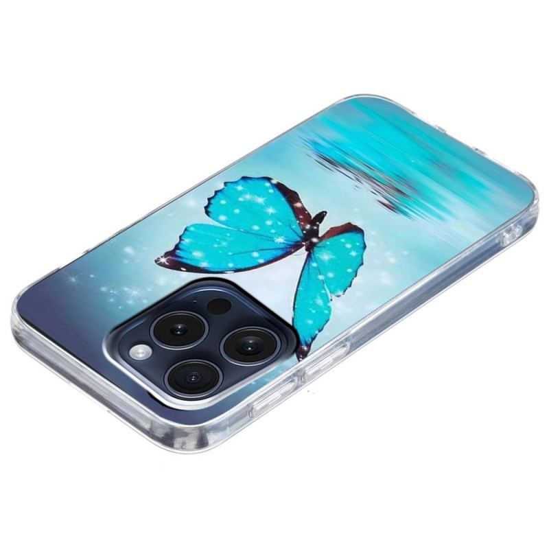 Etui iPhone 16 Pro Max Niebieski Motyl