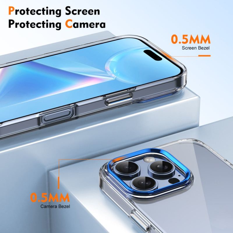 Etui iPhone 16 Pro Max Rama Aparatu Z Efektem Metalu