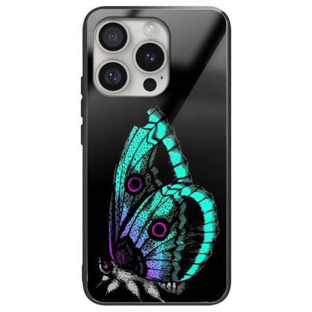 Etui iPhone 16 Pro Max Szkło Hartowane W Kształcie Zielonego Motyla