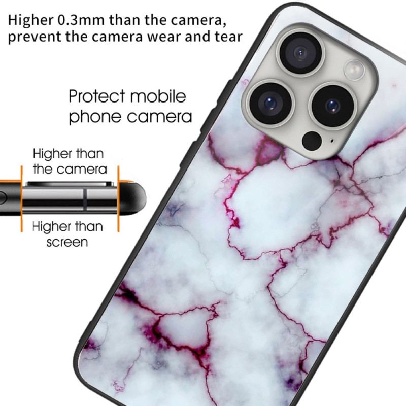 Etui iPhone 16 Pro Max Szkło Hartowane Z Fioletowego Marmuru