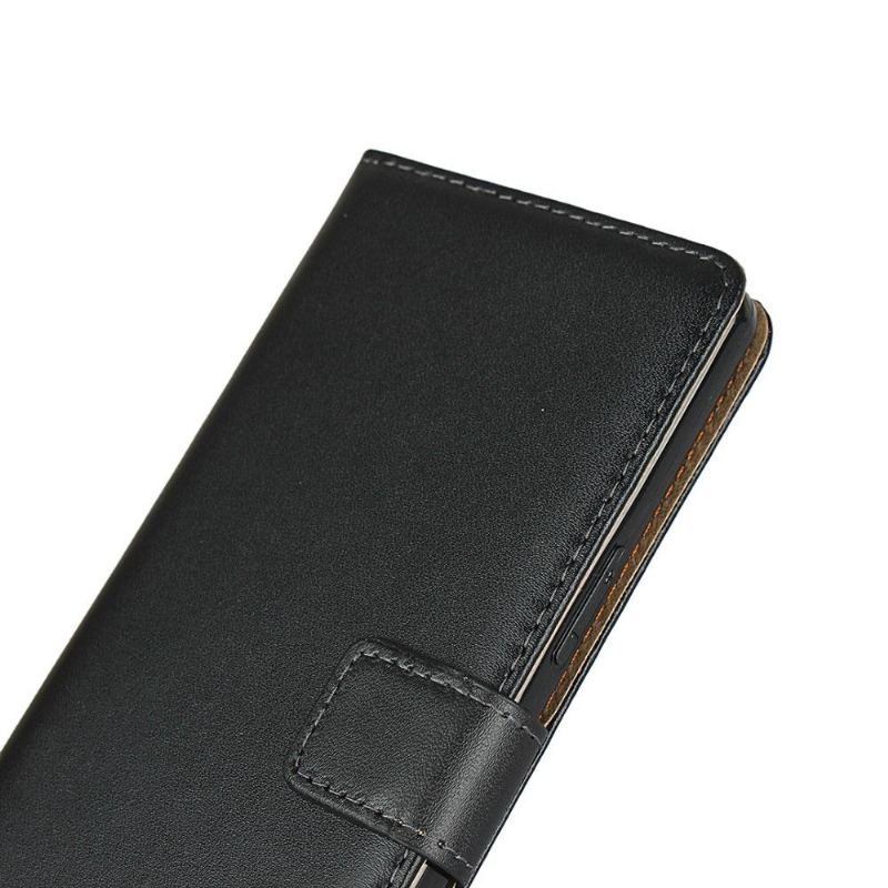 Case do Sony Xperia 1 II Portfel Etui Folio Skórzany Portfel Z Efektem Skóry - Czarny