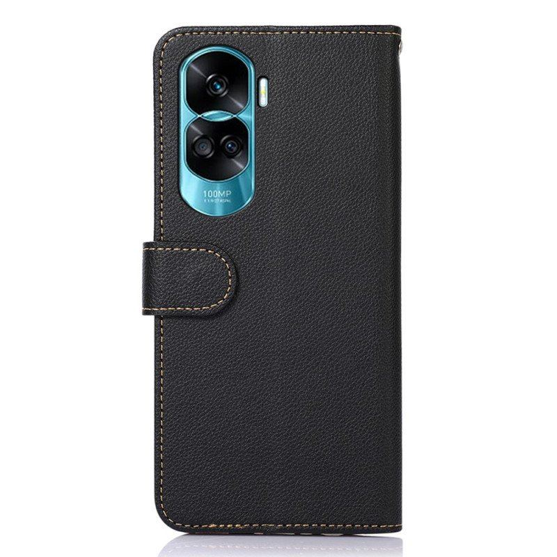 Etui Folio do Honor 90 Lite Liczi Style Rfid Khazneh