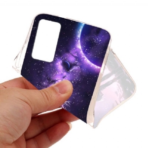 Etui do Oppo Reno 6 Pro 5G Anti-fall Dziewczyna W Pełni Księżyca Ilustracja