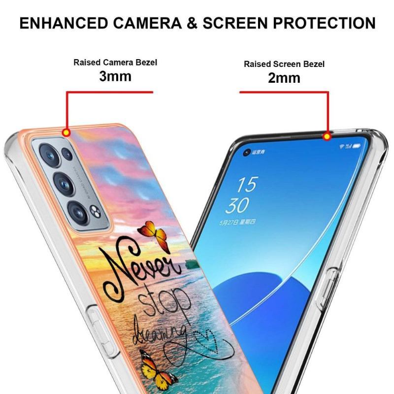 Etui do Oppo Reno 6 Pro 5G Classic Nigdy Nie Przestawaj Marzyć