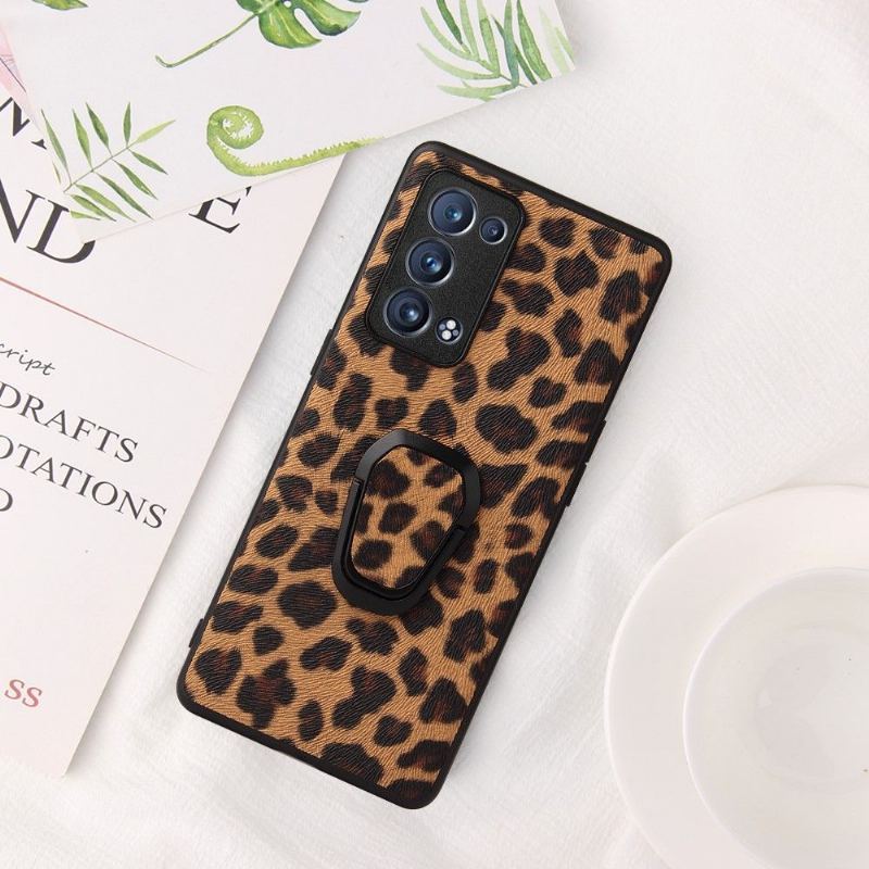 Futerały do Oppo Reno 6 Pro 5G Obrzeża Obsługa Funkcji Leopard