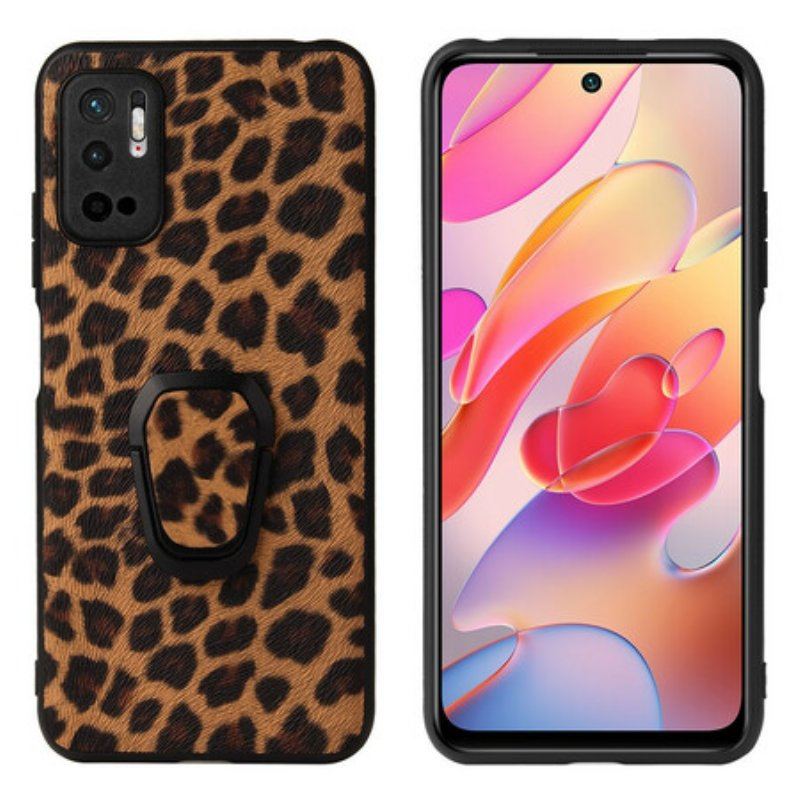 Etui do Xiaomi Redmi Note 10 5G Wsparcie Leopard Ring