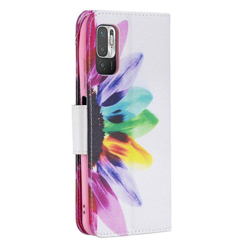 Etui Folio do Xiaomi Redmi Note 10 5G Akwarela Kwiat