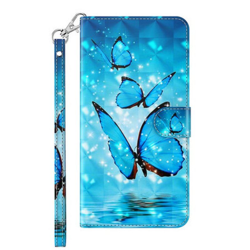 Etui Folio do Xiaomi Redmi Note 10 5G Niebieskie Motyle