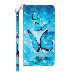 Etui Folio do Xiaomi Redmi Note 10 5G Niebieskie Motyle