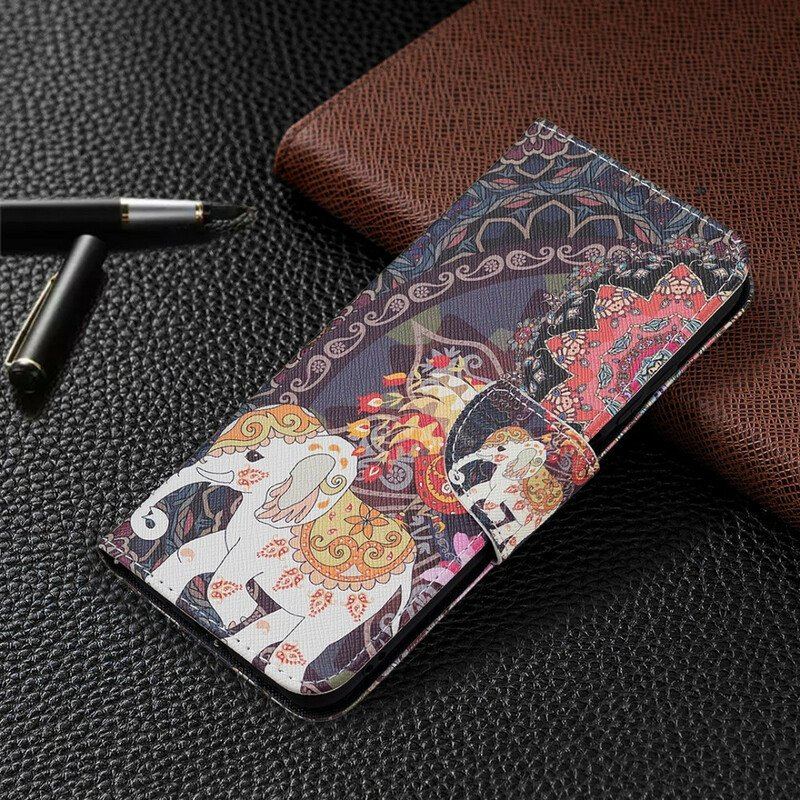 Etui Folio do Xiaomi Redmi Note 10 5G Słoń Indyjski