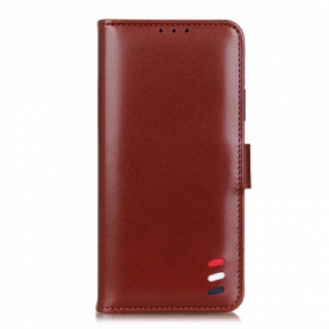 Etui Folio do Xiaomi Redmi Note 10 5G Trójkolorowy Efekt Skóry