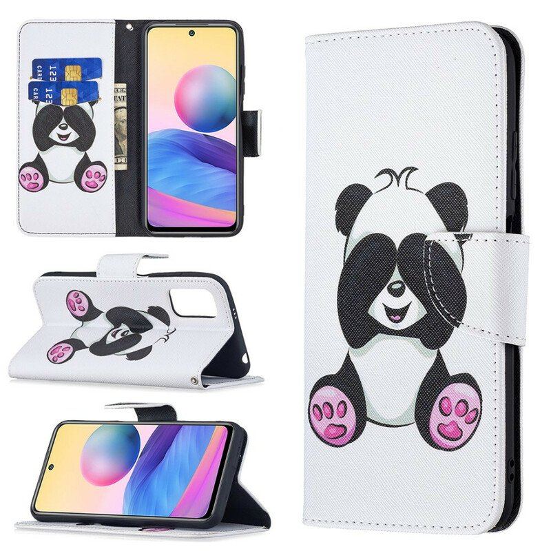 Etui Folio do Xiaomi Redmi Note 10 5G Zabawa Pandami