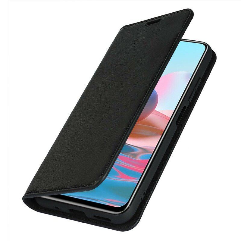 Etui Na Telefon do Xiaomi Redmi Note 10 5G Etui Folio Prawdziwa Skóra