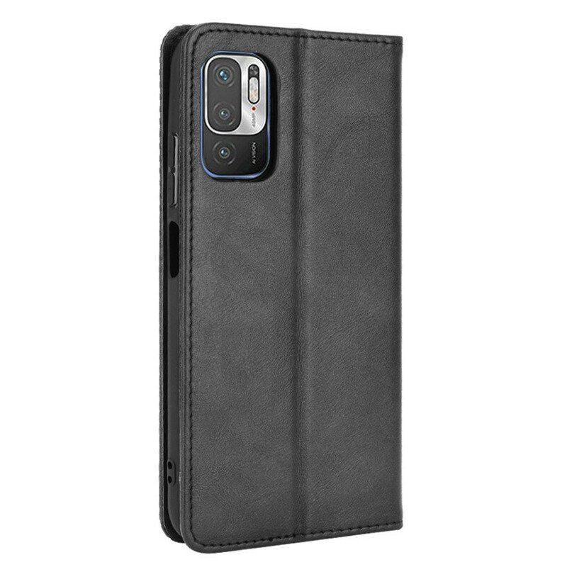 Etui Na Telefon do Xiaomi Redmi Note 10 5G Etui Folio Stylizowany Efekt Skóry W Stylu Vintage