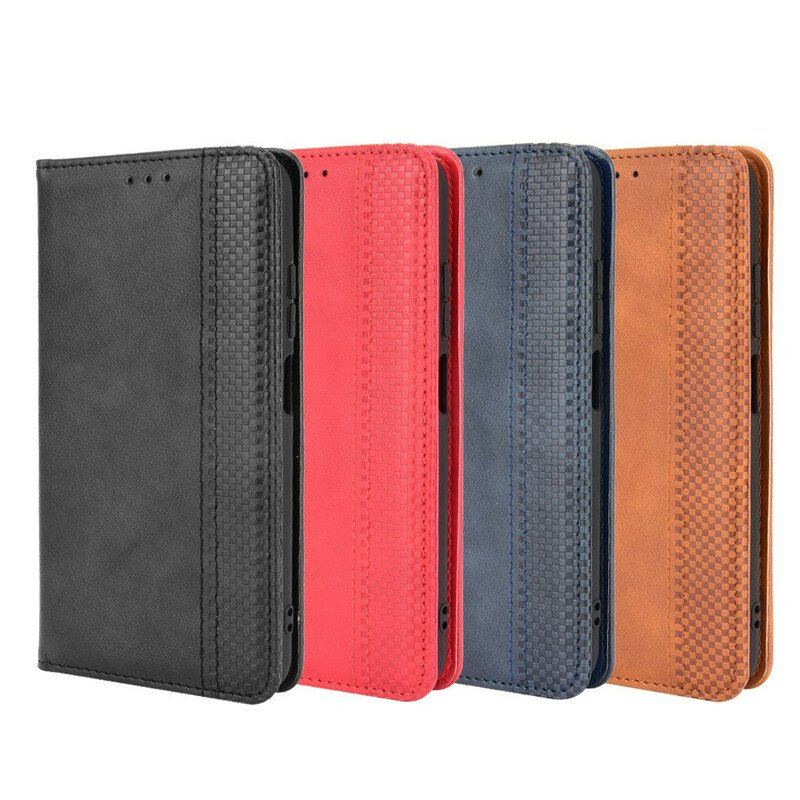 Etui Na Telefon do Xiaomi Redmi Note 10 5G Etui Folio Stylizowany Efekt Skóry W Stylu Vintage