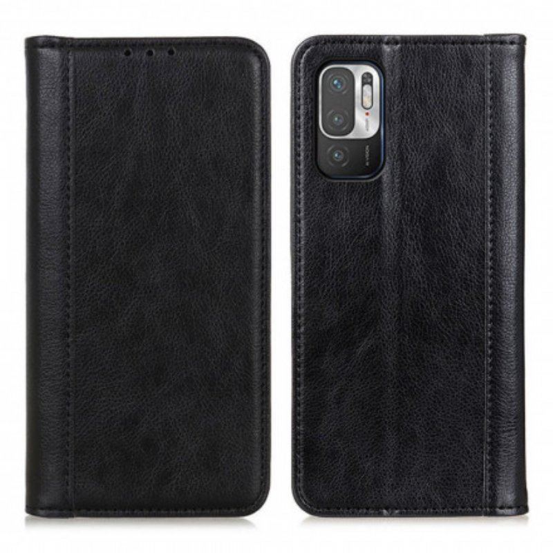 Etui Na Telefon do Xiaomi Redmi Note 10 5G Etui Folio Wersja Ze Skóry Split Litchi