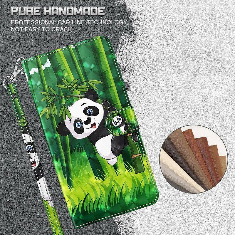 Etui Na Telefon Pokrowce do Xiaomi Redmi Note 10 5G Panda I Bambus