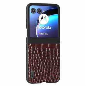 Etui Do Motorola Razr 50 Skóra Krokodyla Abeel