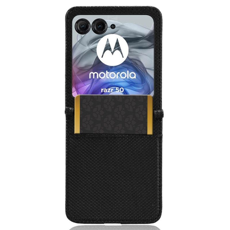 Etui Motorola Razr 50 Posiadacz Karty Z Podwójną Teksturą Etui Ochronne