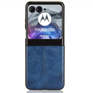 Etui Motorola Razr 50 Przeszycia Z Imitacji Skóry