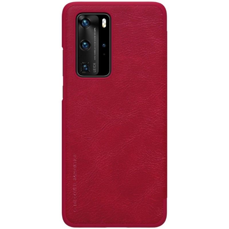 Etui Folio do Huawei P40 Pro Seria Qin Imitacja Skóry