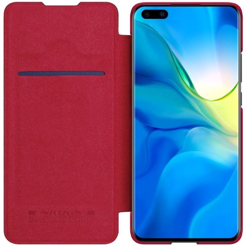 Etui Folio do Huawei P40 Pro Seria Qin Imitacja Skóry