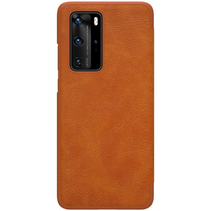 Etui Folio do Huawei P40 Pro Seria Qin Imitacja Skóry