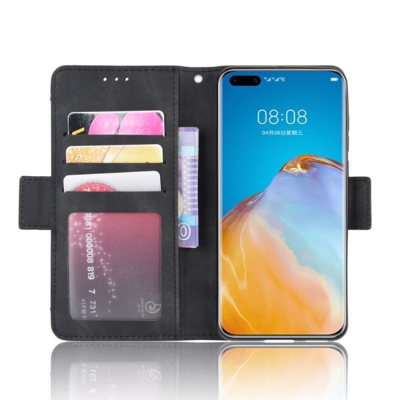 Etui Folio do Huawei P40 Pro Skórzany Efekt Z Uchwytem Na Karty