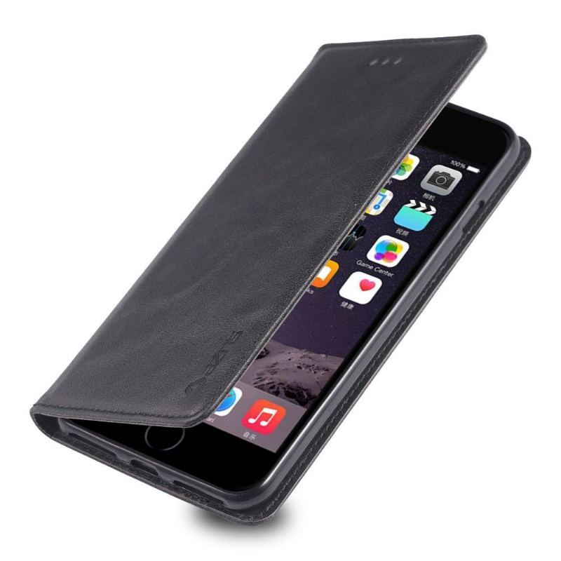 Etui Folio do iPhone 7 / 8 / SE (2020) Azns Retro Skórzany Efekt