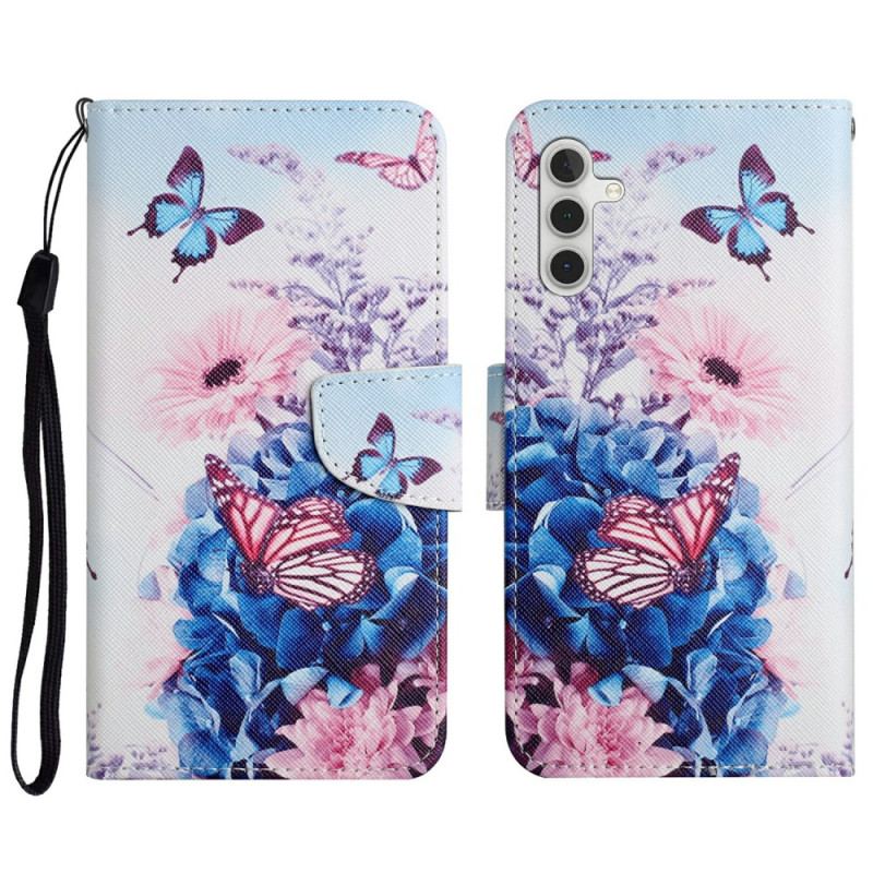 Etui Folio Do Samsung Galaxy A16 5g Fioletowe Motyle