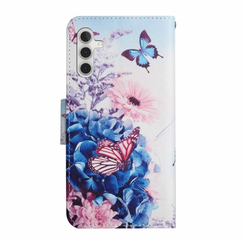 Etui Folio Do Samsung Galaxy A16 5g Fioletowe Motyle