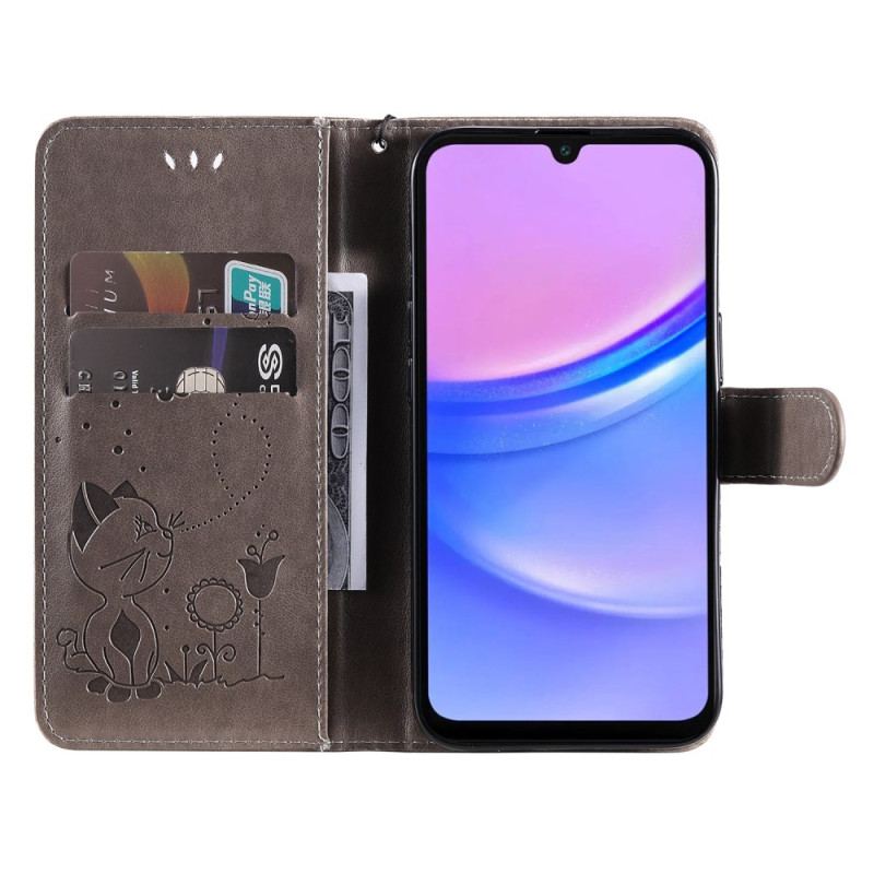 Etui Folio Do Samsung Galaxy A16 5g Kot I Pszczoła