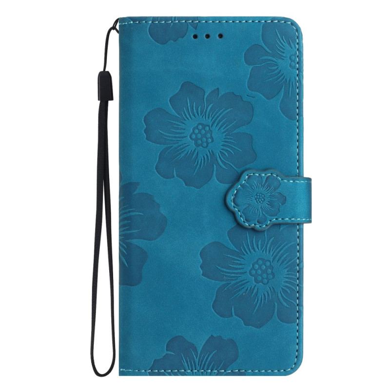 Etui Folio Do Samsung Galaxy A16 5g Kwiatowy Wzór Paska